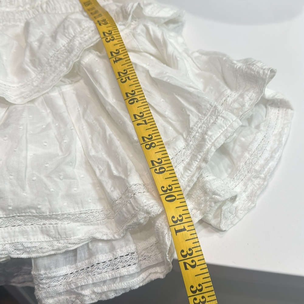 LoveShackFancy White Ruffled Mini Dress - Picture 7 of 7